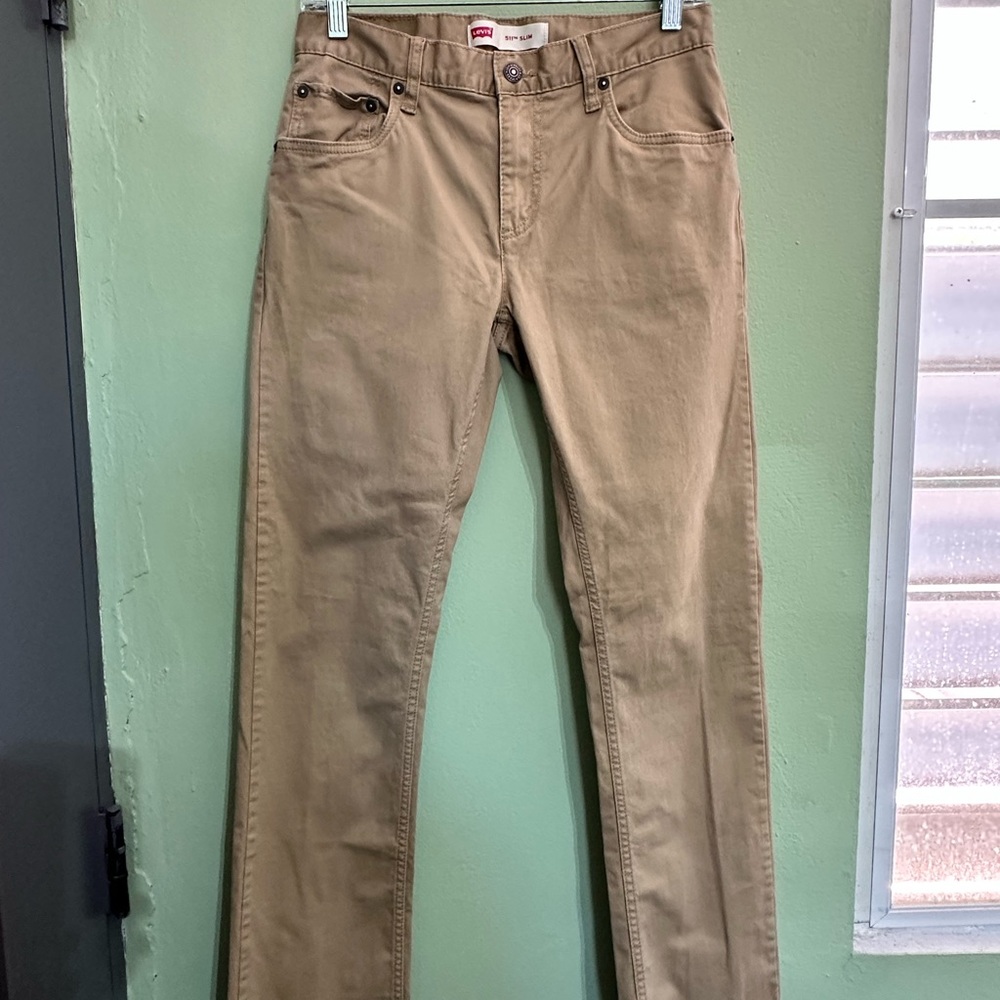 Levi's Tan Straight-Leg Jeans